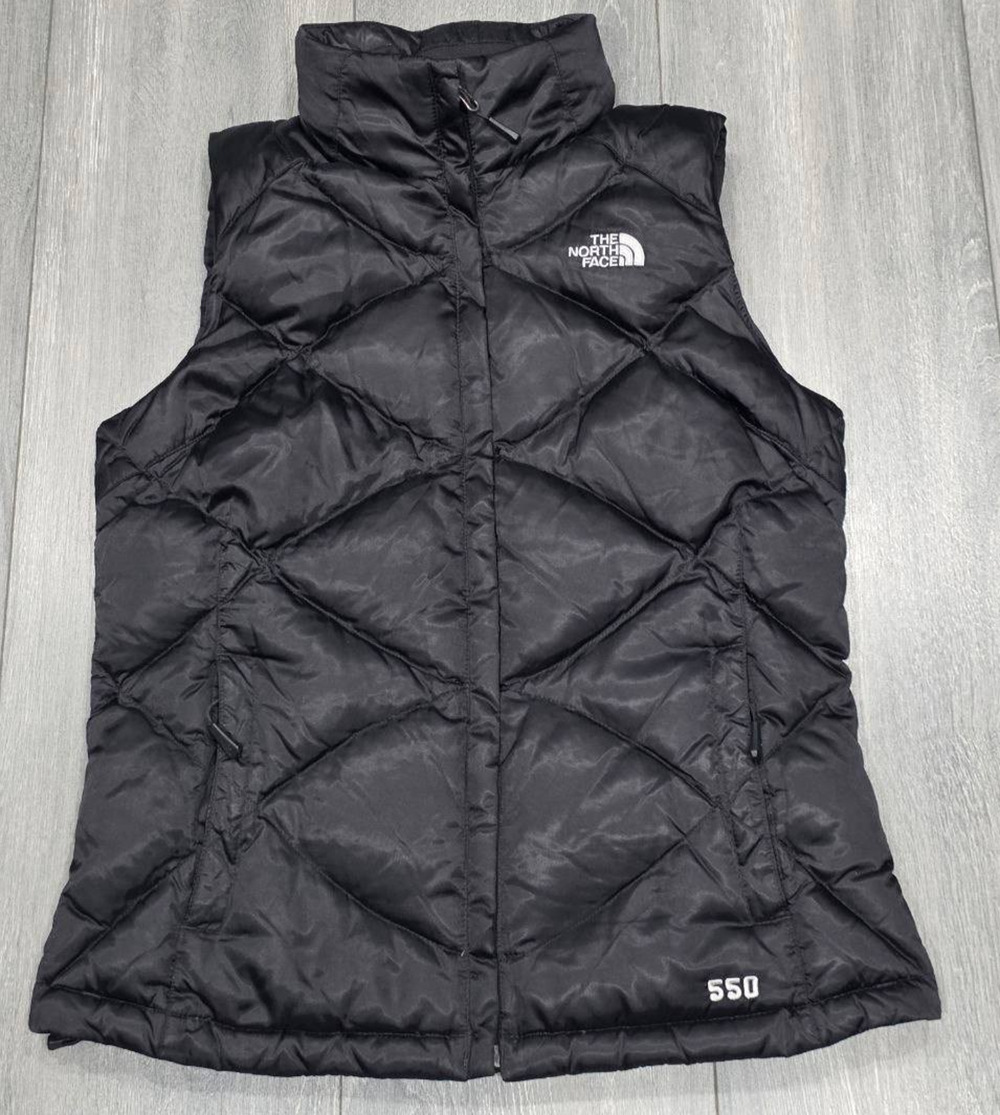 The North Face Vest Small Black Quilted Goose Down Puffer 550 Fill Prepp A011138